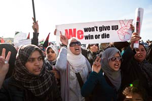 Manifestation de femmes en libye